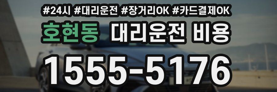 호현동 대리운전 비용