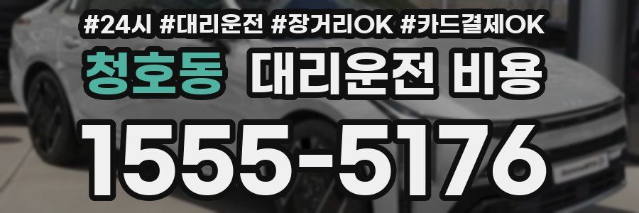 청호동 대리운전 비용