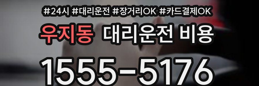 우지동 대리운전 비용