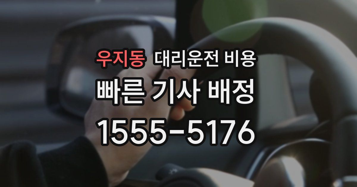 우지동 대리운전 가격