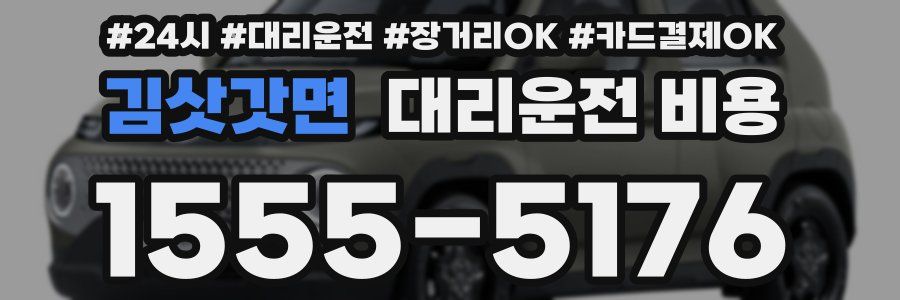 김삿갓면 대리운전 비용