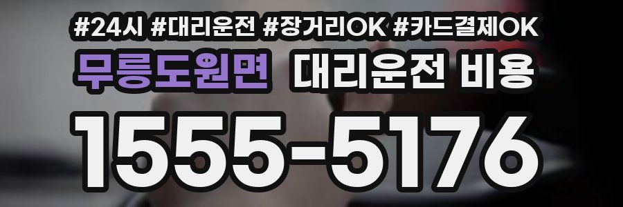 무릉도원면 대리운전 비용