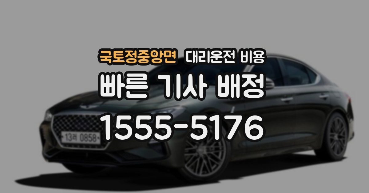 국토정중앙면 대리운전 가격