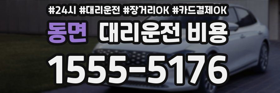 동면 대리운전 비용