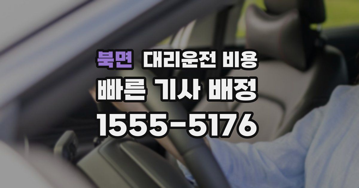 북면 대리운전 가격