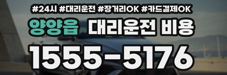 양양읍 대리운전 비용