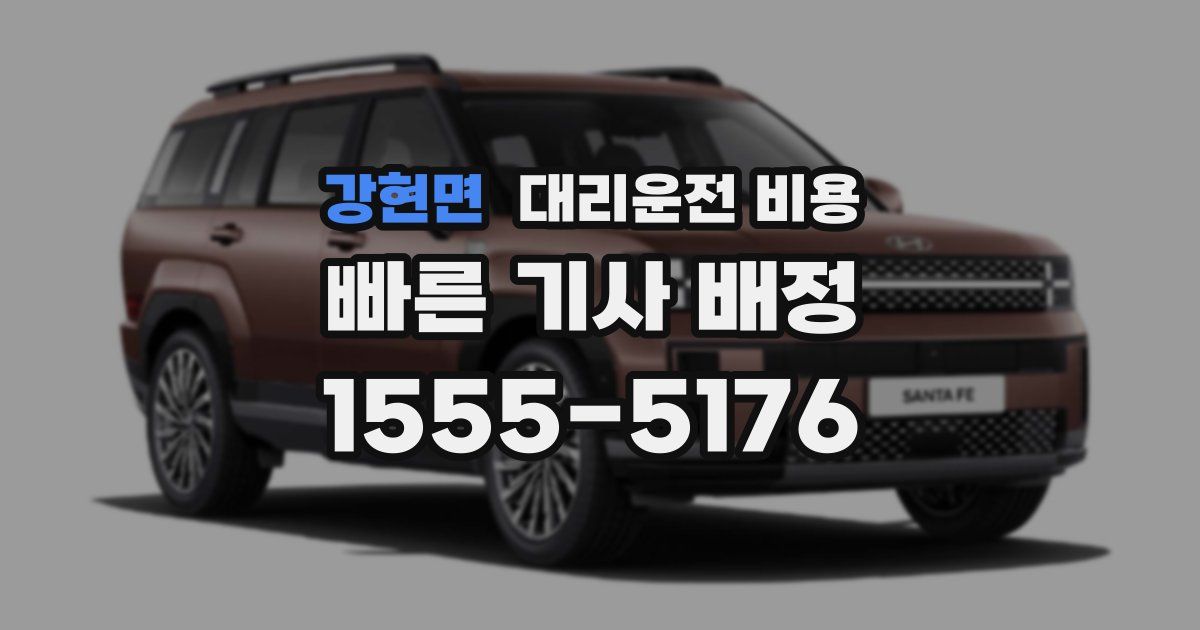 강현면 대리운전 가격