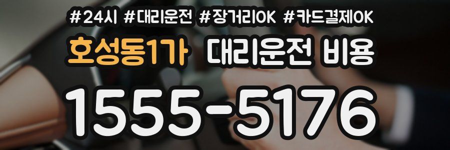 호성동1가 대리운전 비용