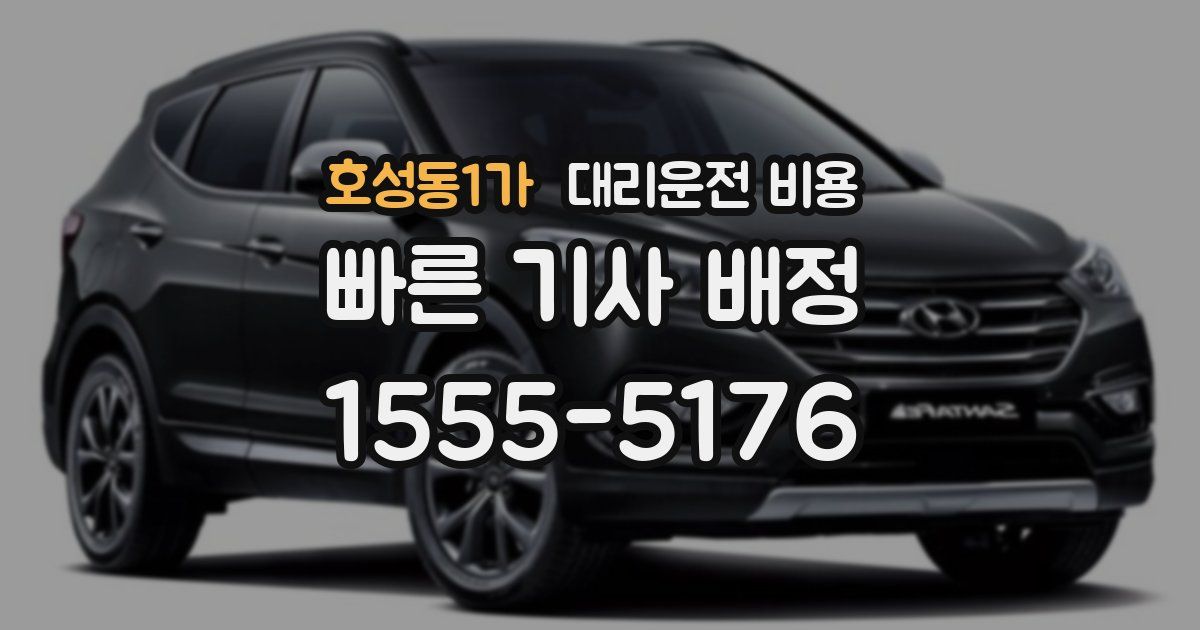 호성동1가 대리운전 가격