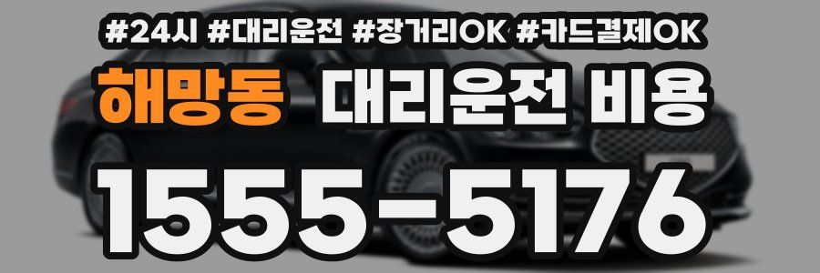 해망동 대리운전 비용