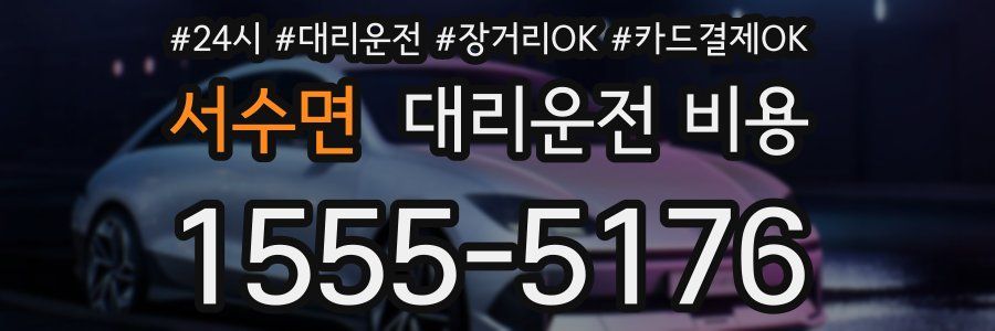 서수면 대리운전 비용