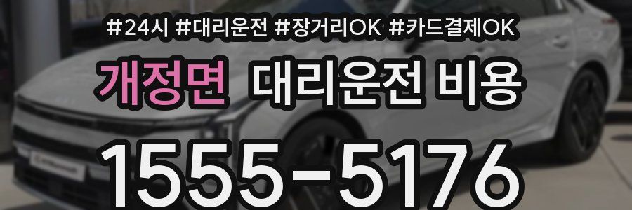 개정면 대리운전 비용