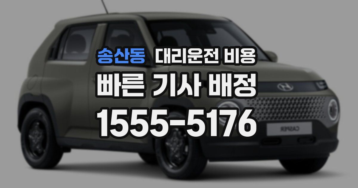 송산동 대리운전 가격