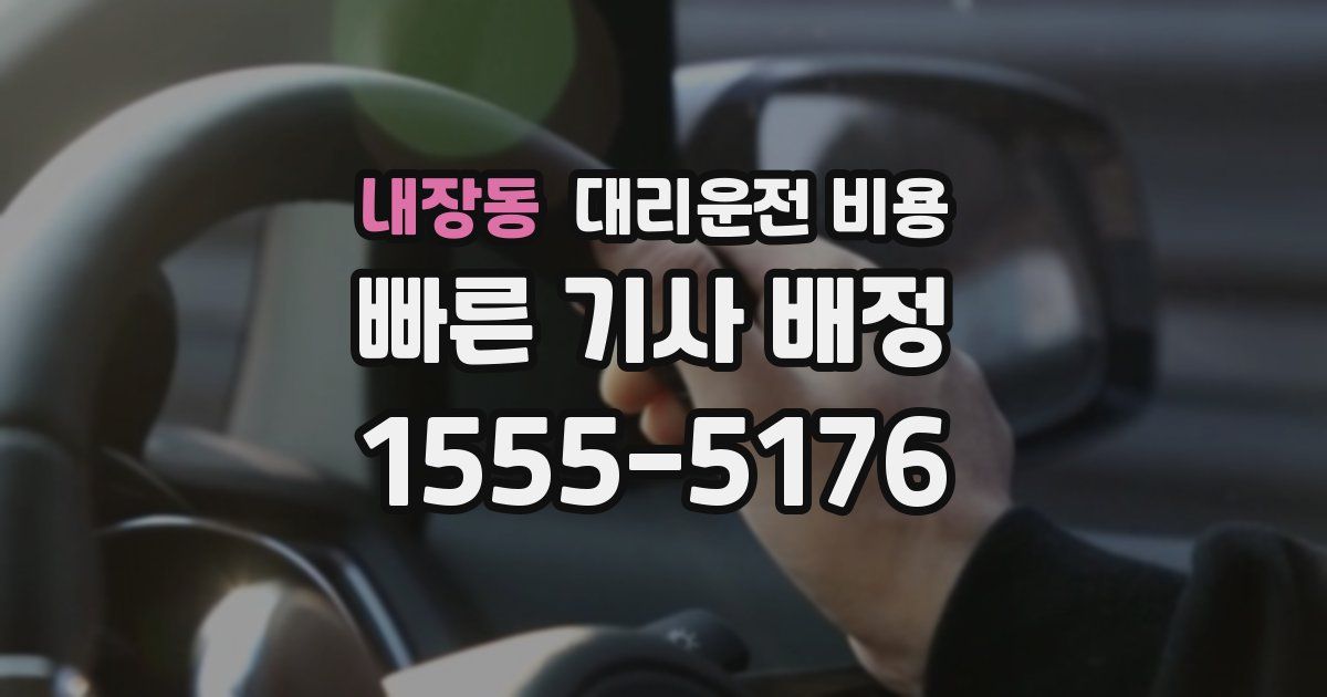 내장동 대리운전 가격