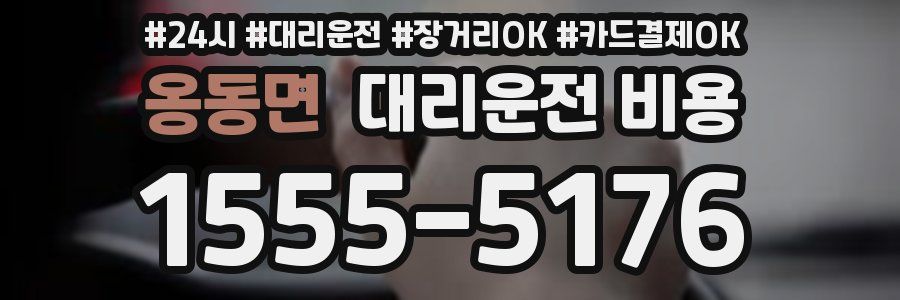 옹동면 대리운전 비용