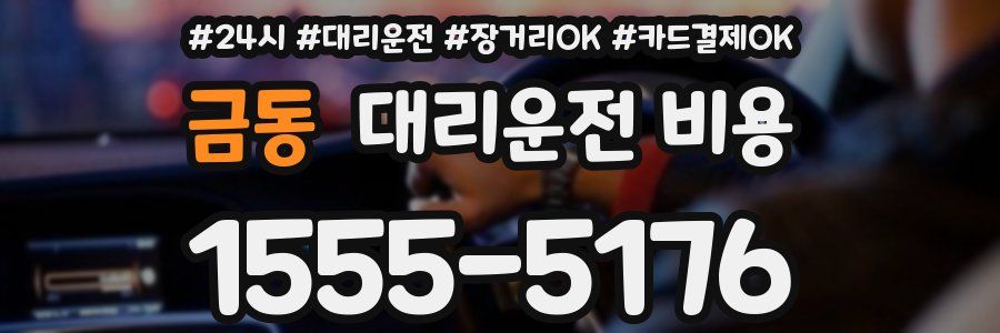 금동 대리운전 비용