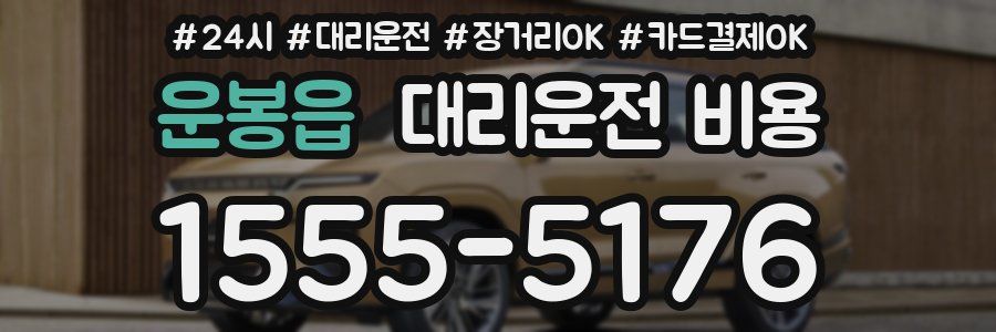 운봉읍 대리운전 비용