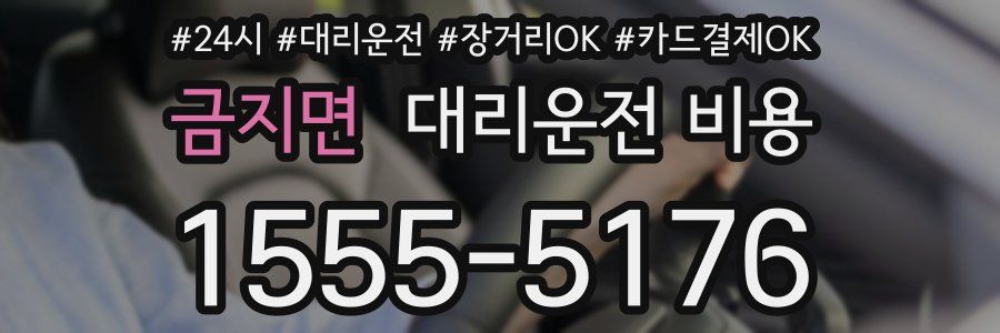 금지면 대리운전 비용