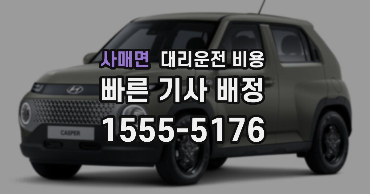 사매면 대리운전 가격