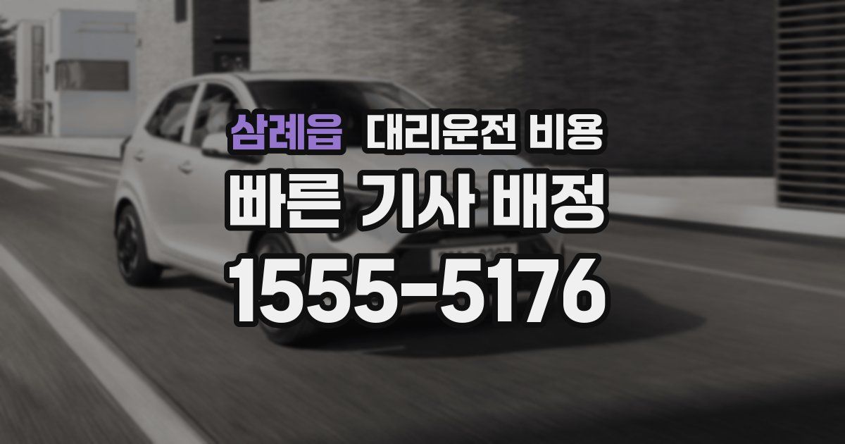 삼례읍 대리운전 가격