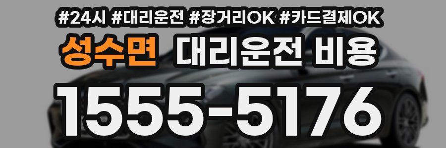 성수면 대리운전 비용