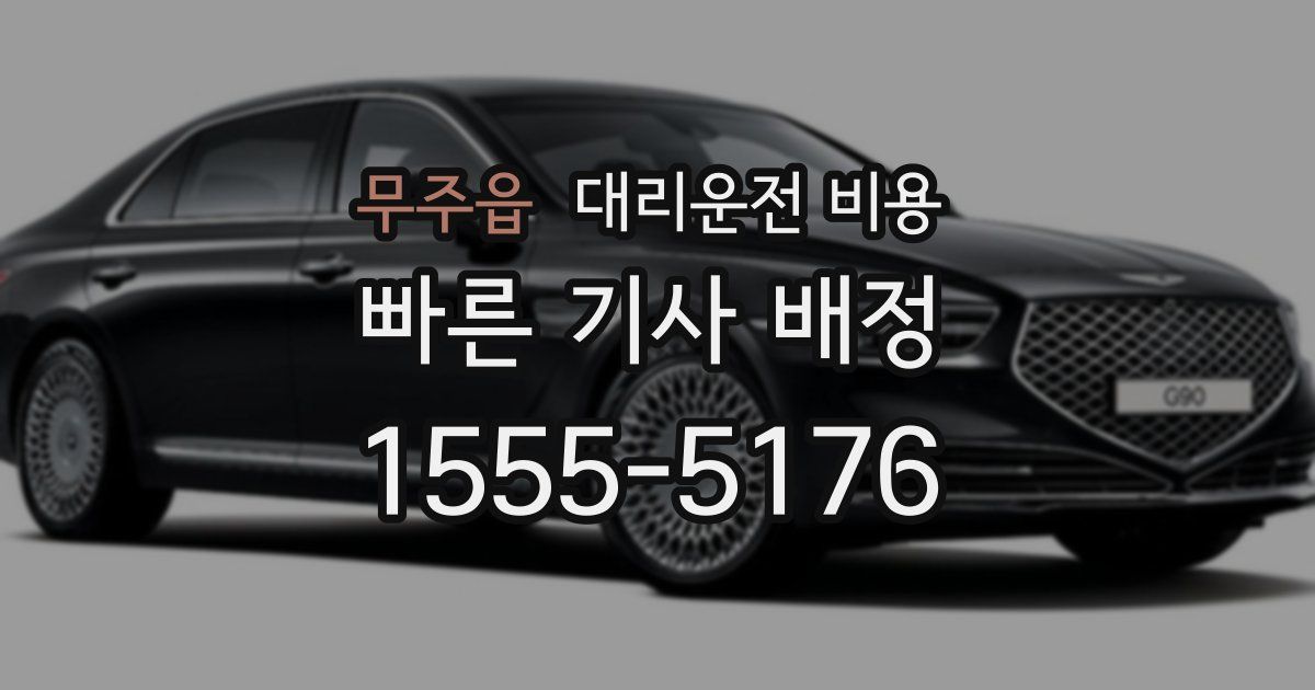 무주읍 대리운전 가격