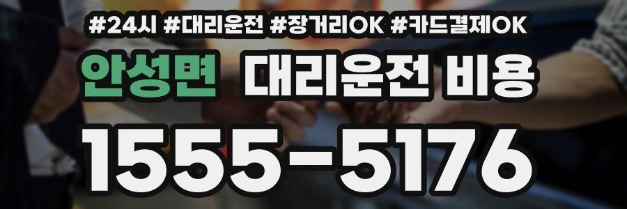 안성면 대리운전 비용
