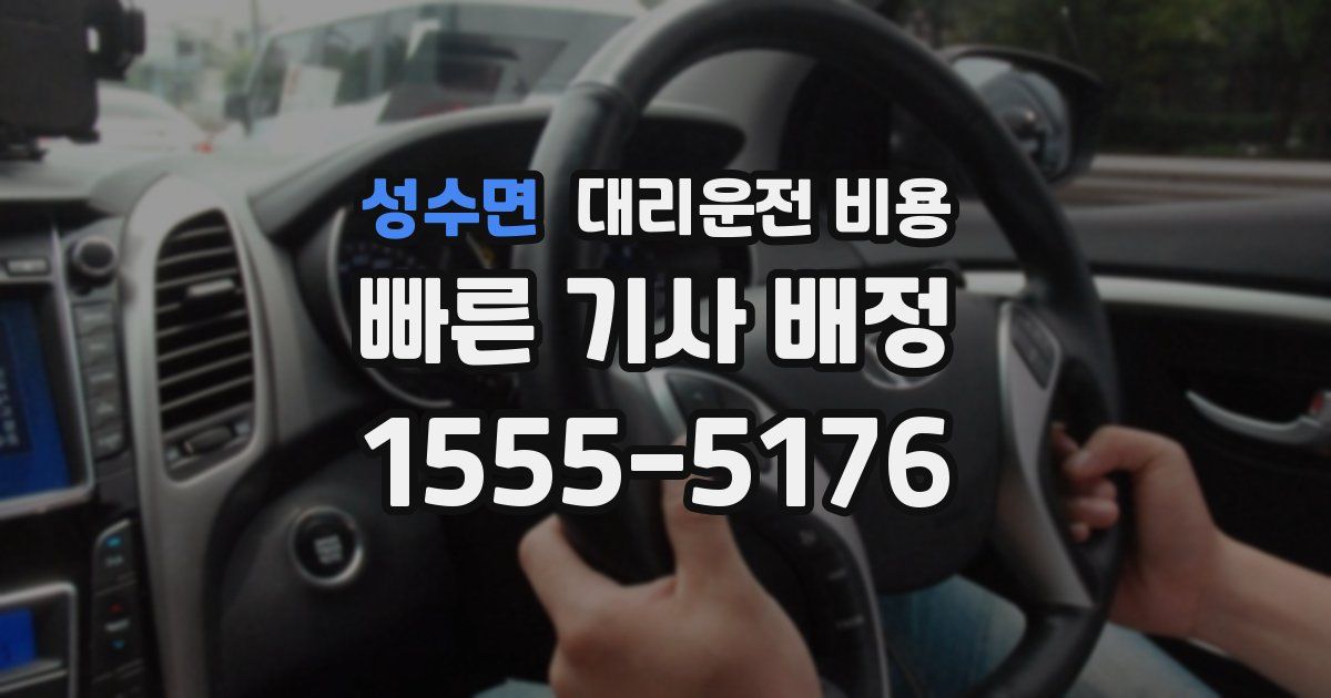 성수면 대리운전 가격