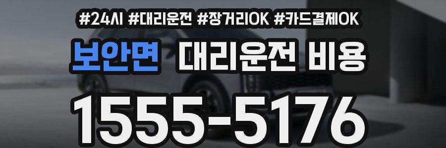 보안면 대리운전 비용