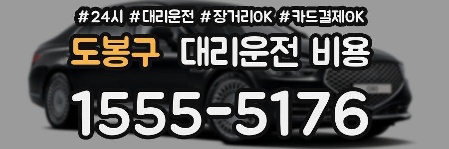 도봉구 대리운전 비용