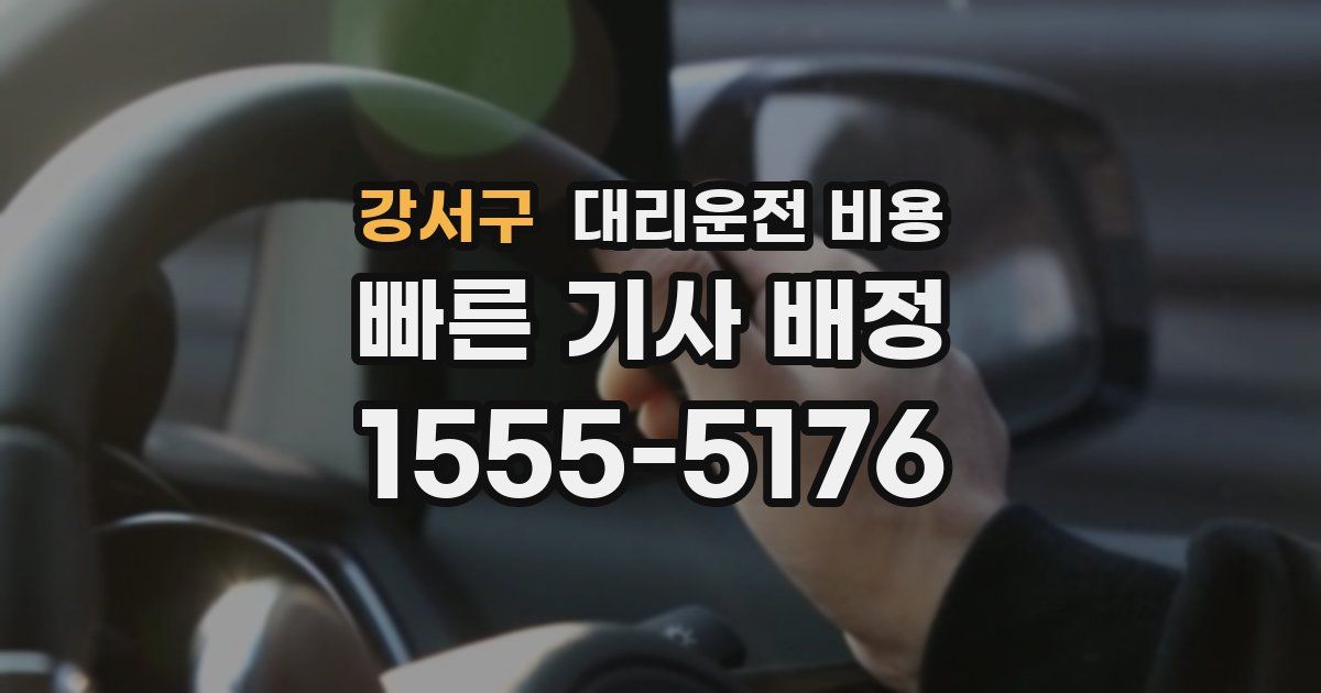 강서구 대리운전 가격