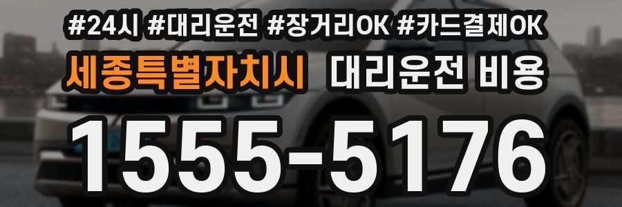 세종특별자치시 대리운전 비용