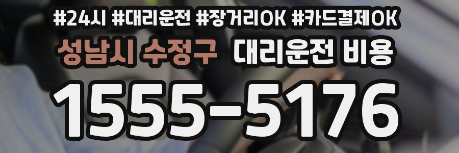 성남시 수정구 대리운전 비용