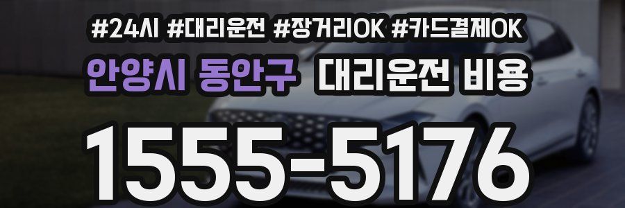 안양시 동안구 대리운전 비용