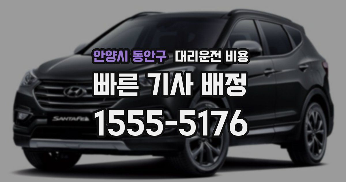 안양시 동안구 대리운전 가격