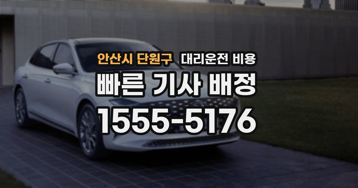 안산시 단원구 대리운전 가격