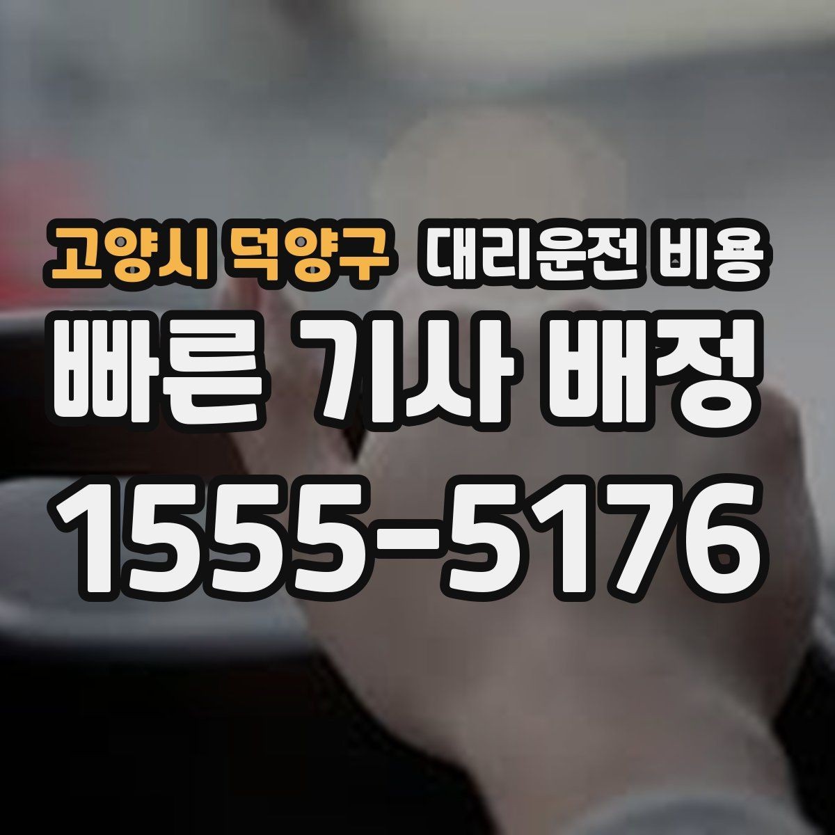 고양시 덕양구 대리운전 비용 출발지 정보가 중요해지는 상황