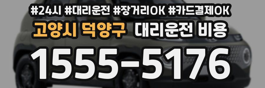 고양시 덕양구 대리운전 비용