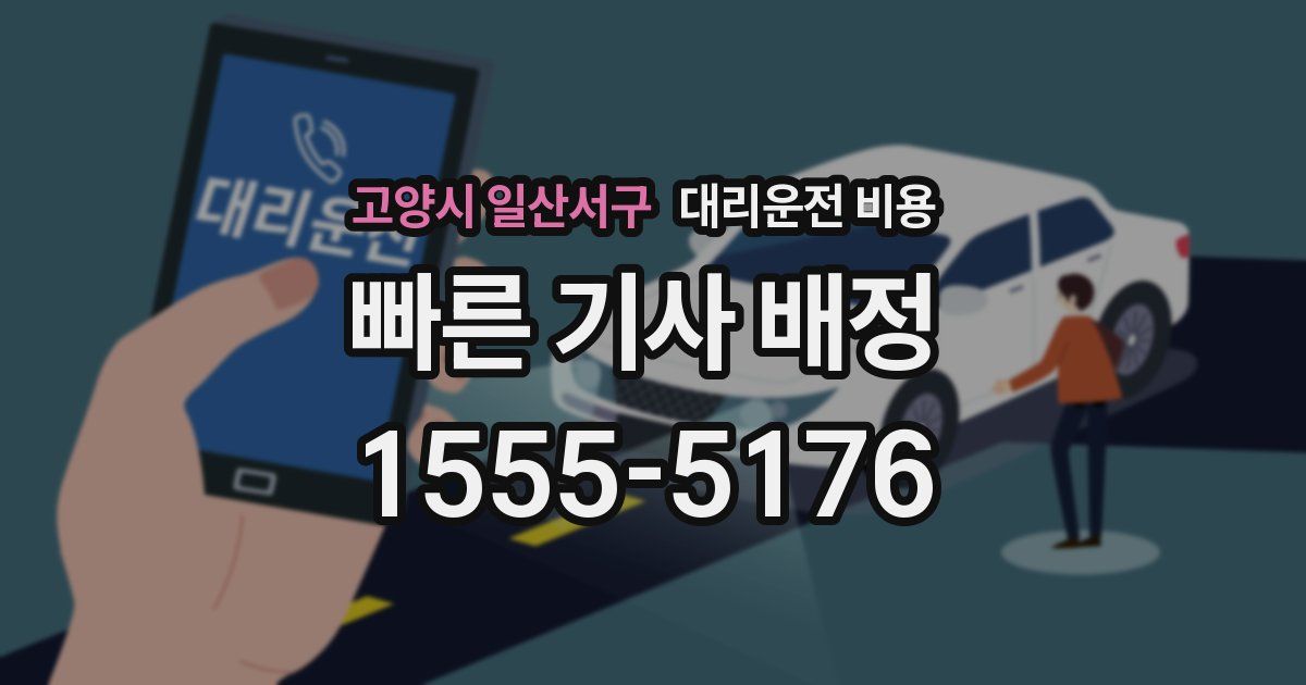고양시 일산서구 대리운전 가격