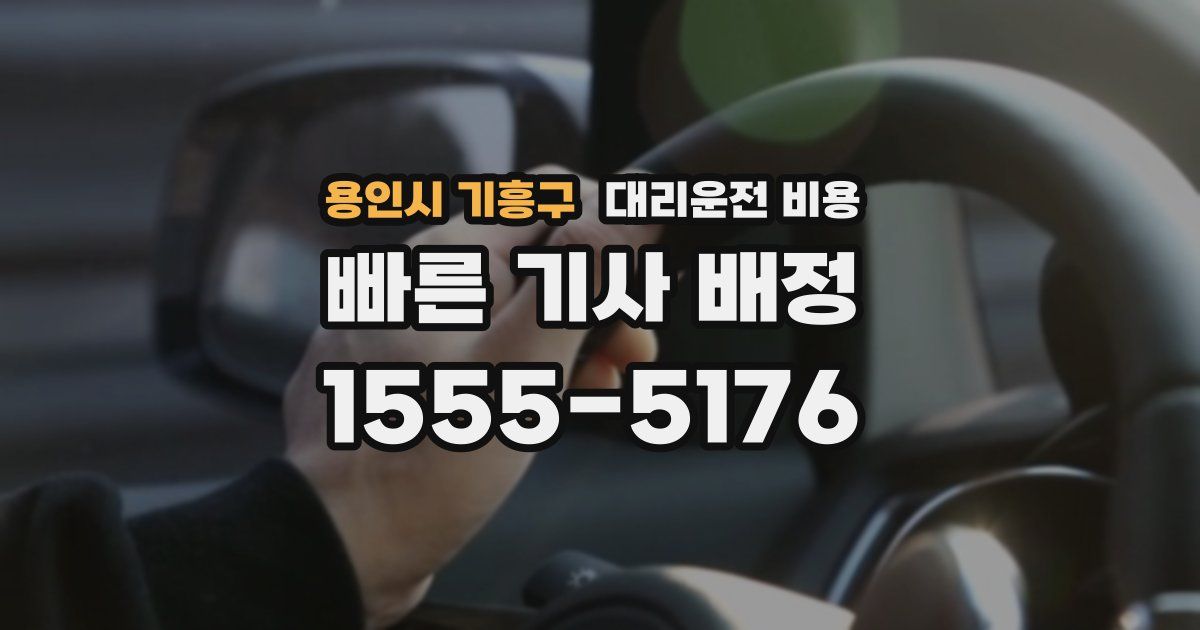 용인시 기흥구 대리운전 가격