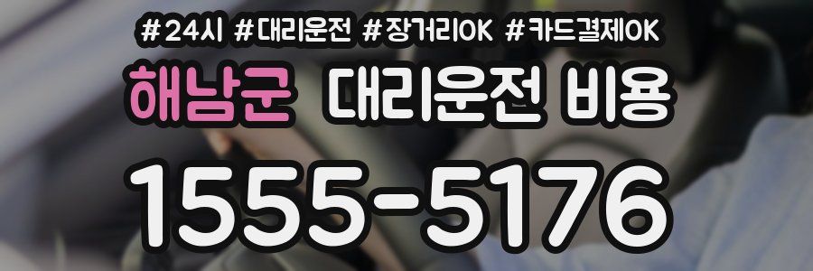해남군 대리운전 비용