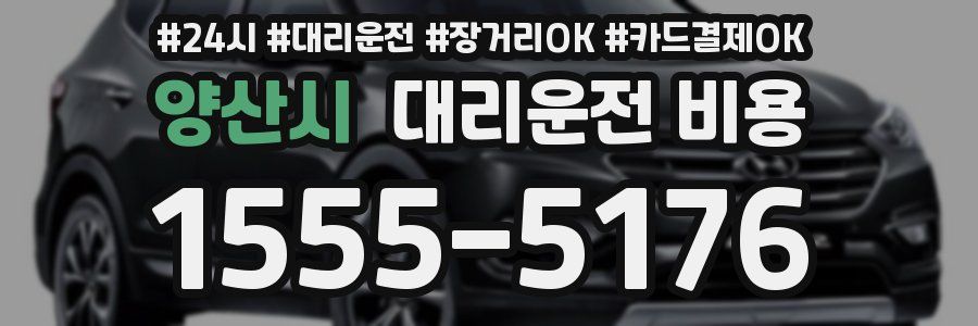 양산시 대리운전 비용