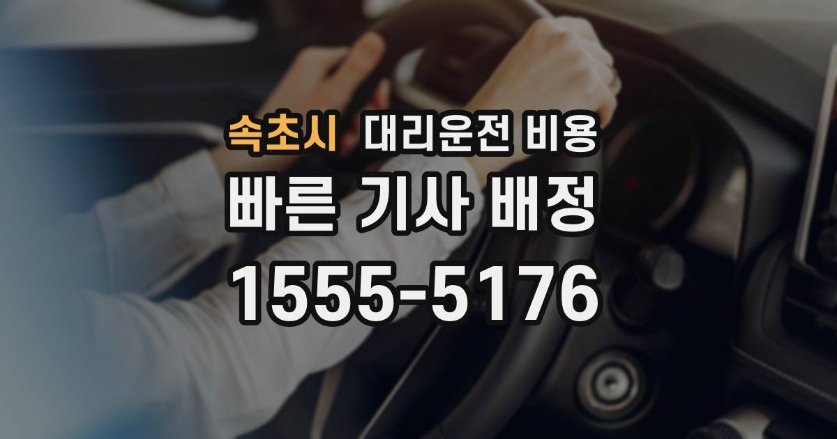 속초시 대리운전 가격