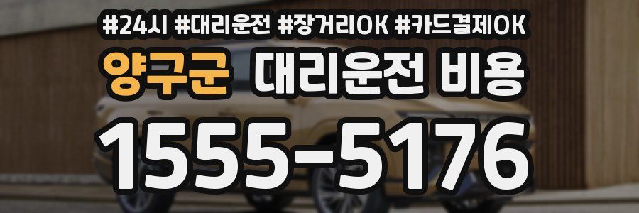 양구군 대리운전 비용