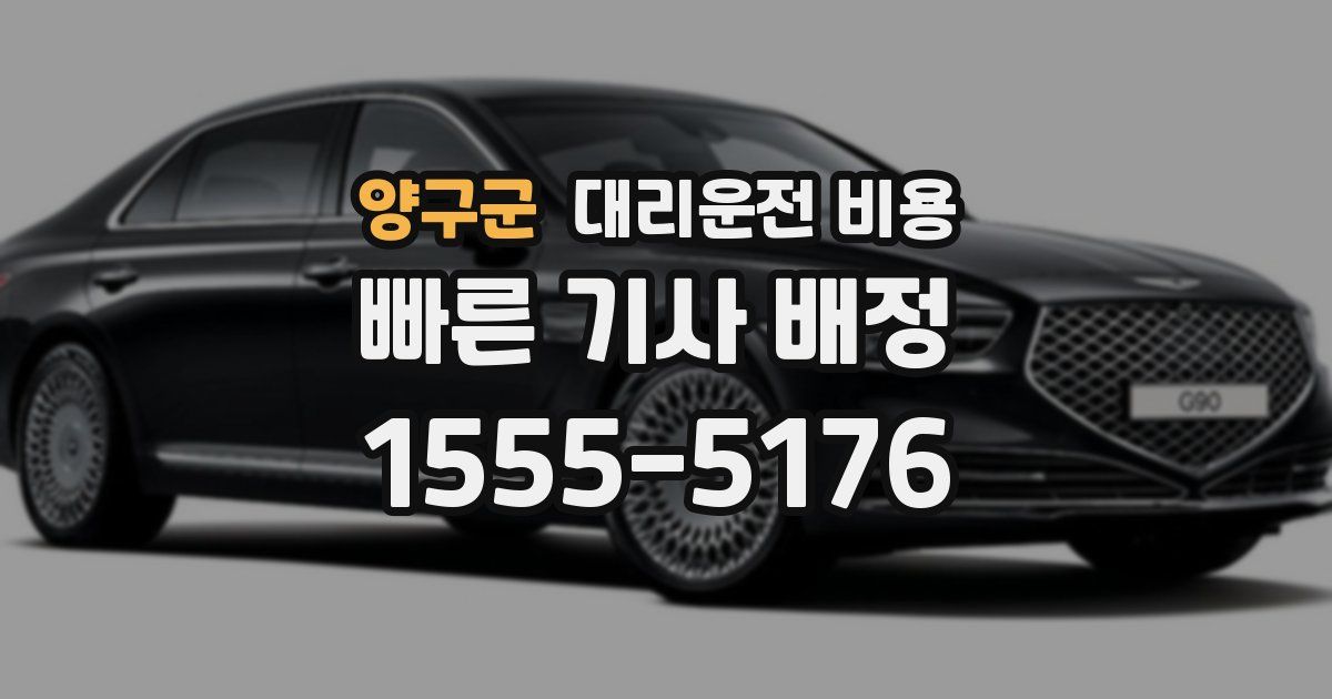 양구군 대리운전 가격