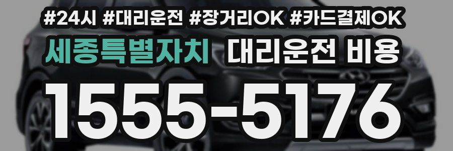 세종특별자치 대리운전 비용