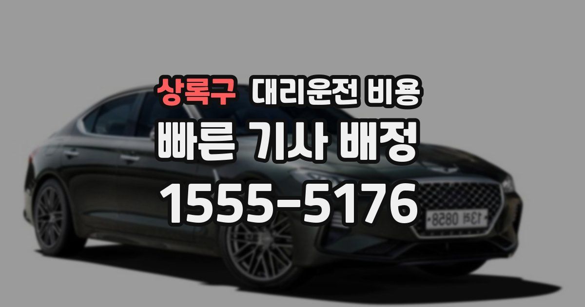 상록구 대리운전 가격