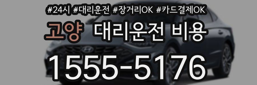 고양 대리운전 비용