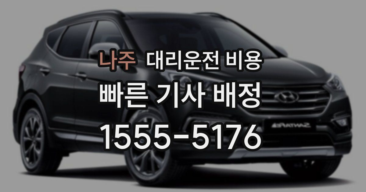 나주 대리운전 가격