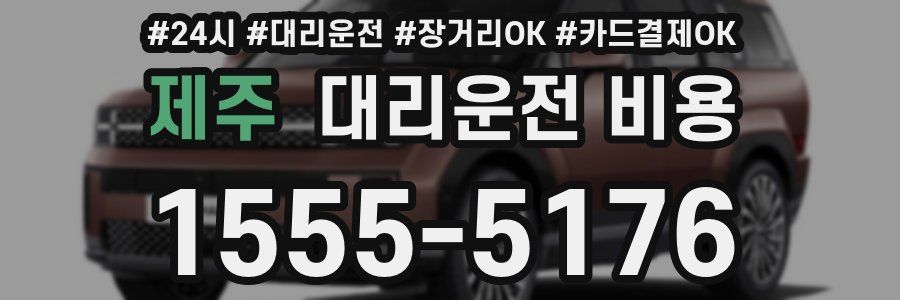 제주 대리운전 비용